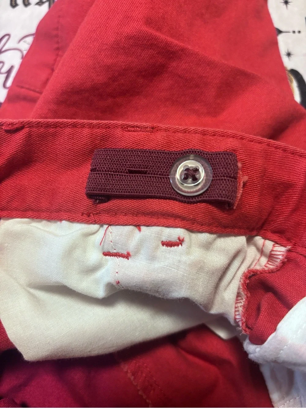 Old Navy Boys Red Flat-Front Cotton Shorts